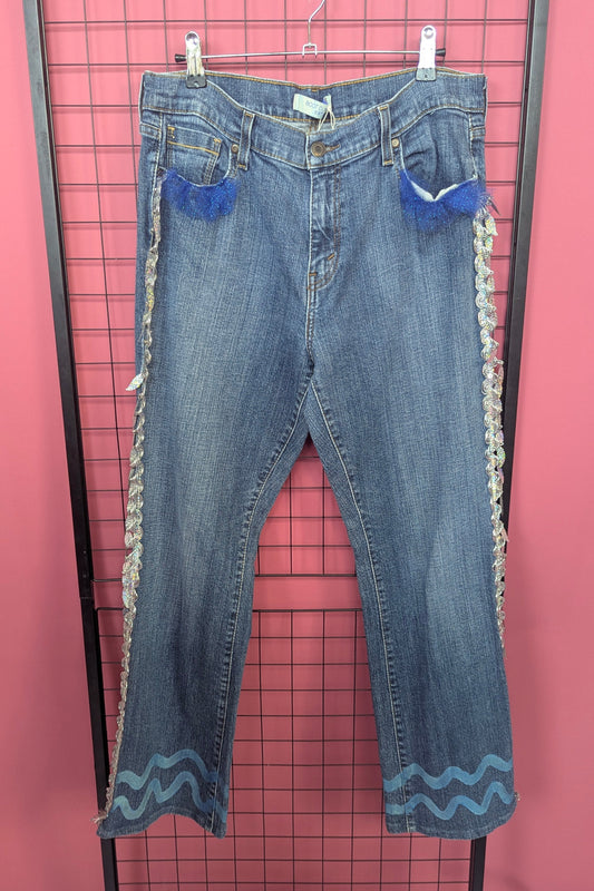 * Rework Levi Jeans - Blue Wiggles With Tulle
