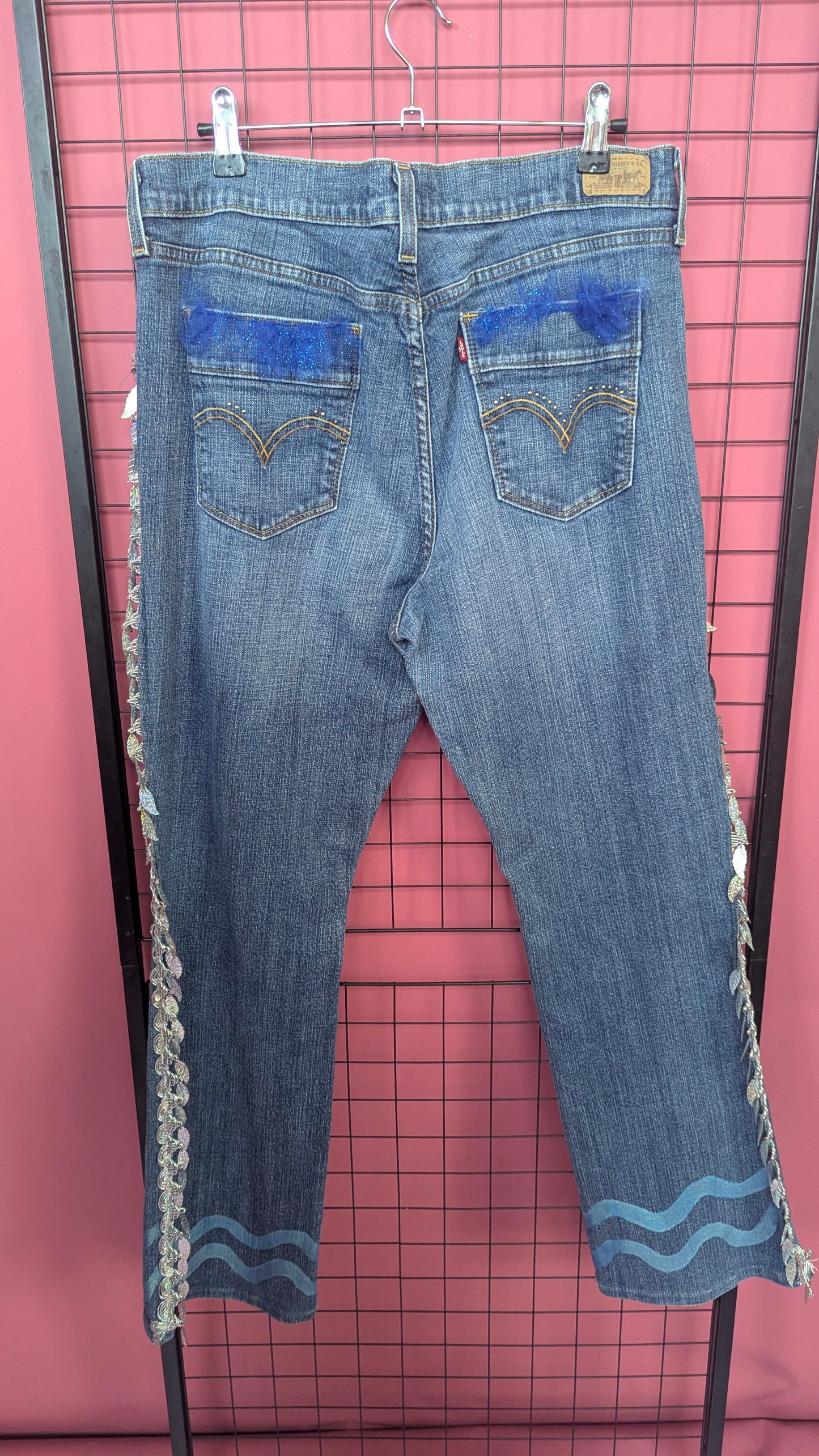 * Rework Levi Jeans - Blue Wiggles With Tulle