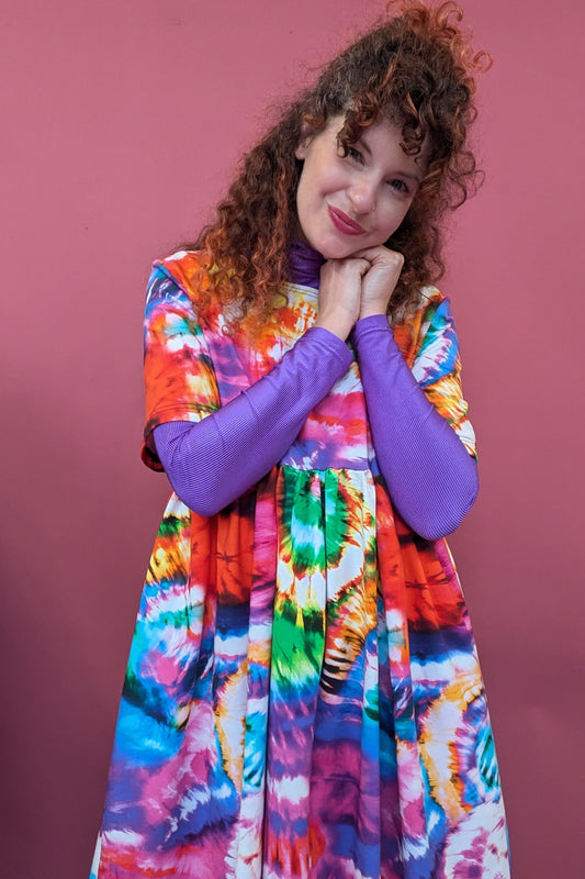 Jersey Smock Dress in Tie Dye