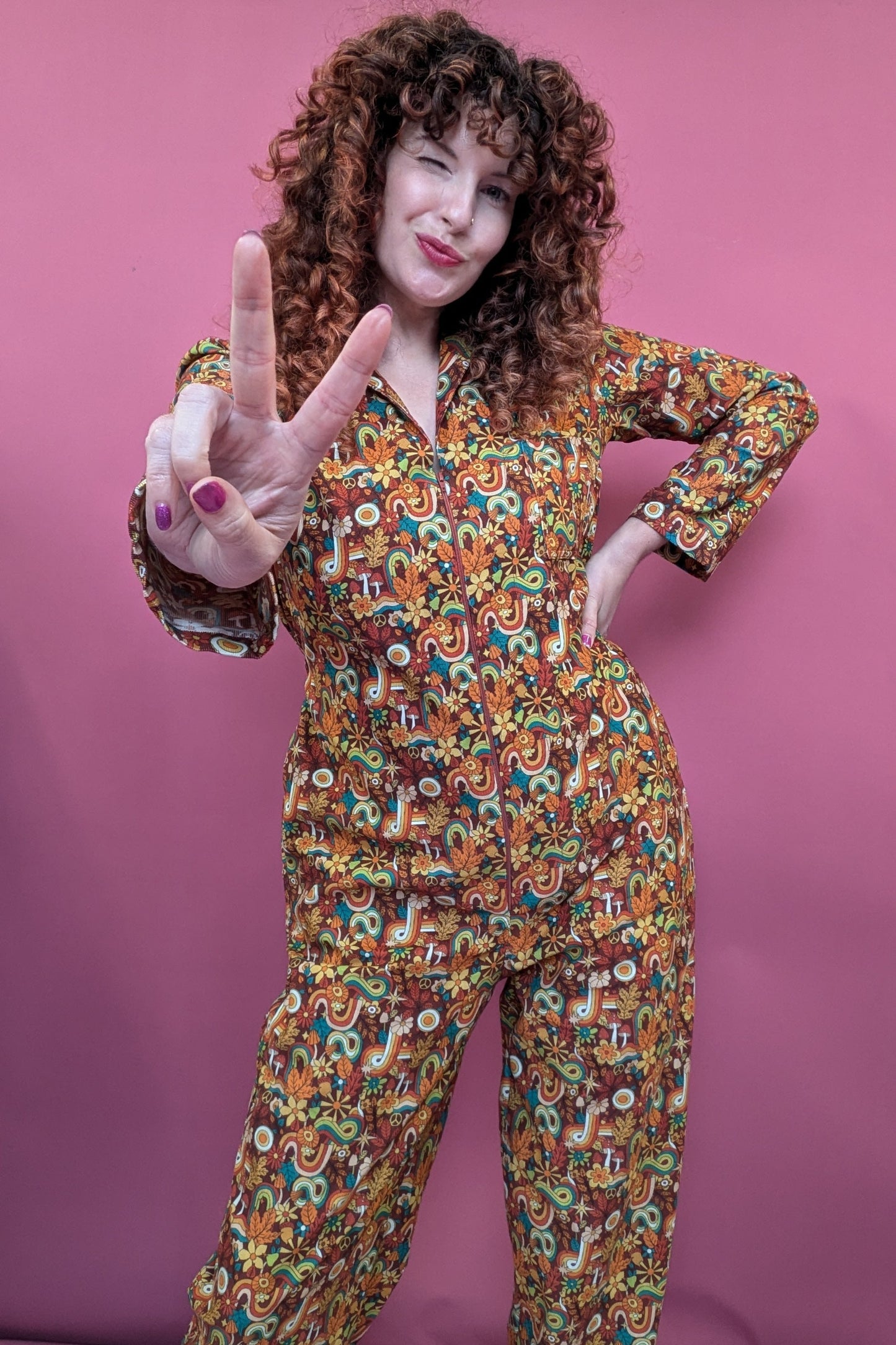 Boilersuit in Retro Autumn - Sample