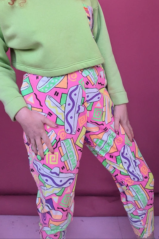 Ankle Grazer Trousers in Neon Sombreros