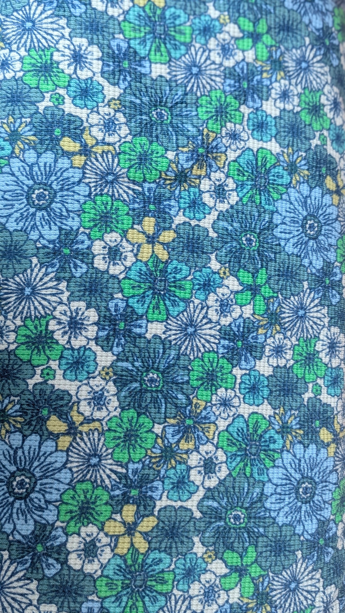 Long Sleeve Top in Floral Waffle Jersey - 2 Colourways