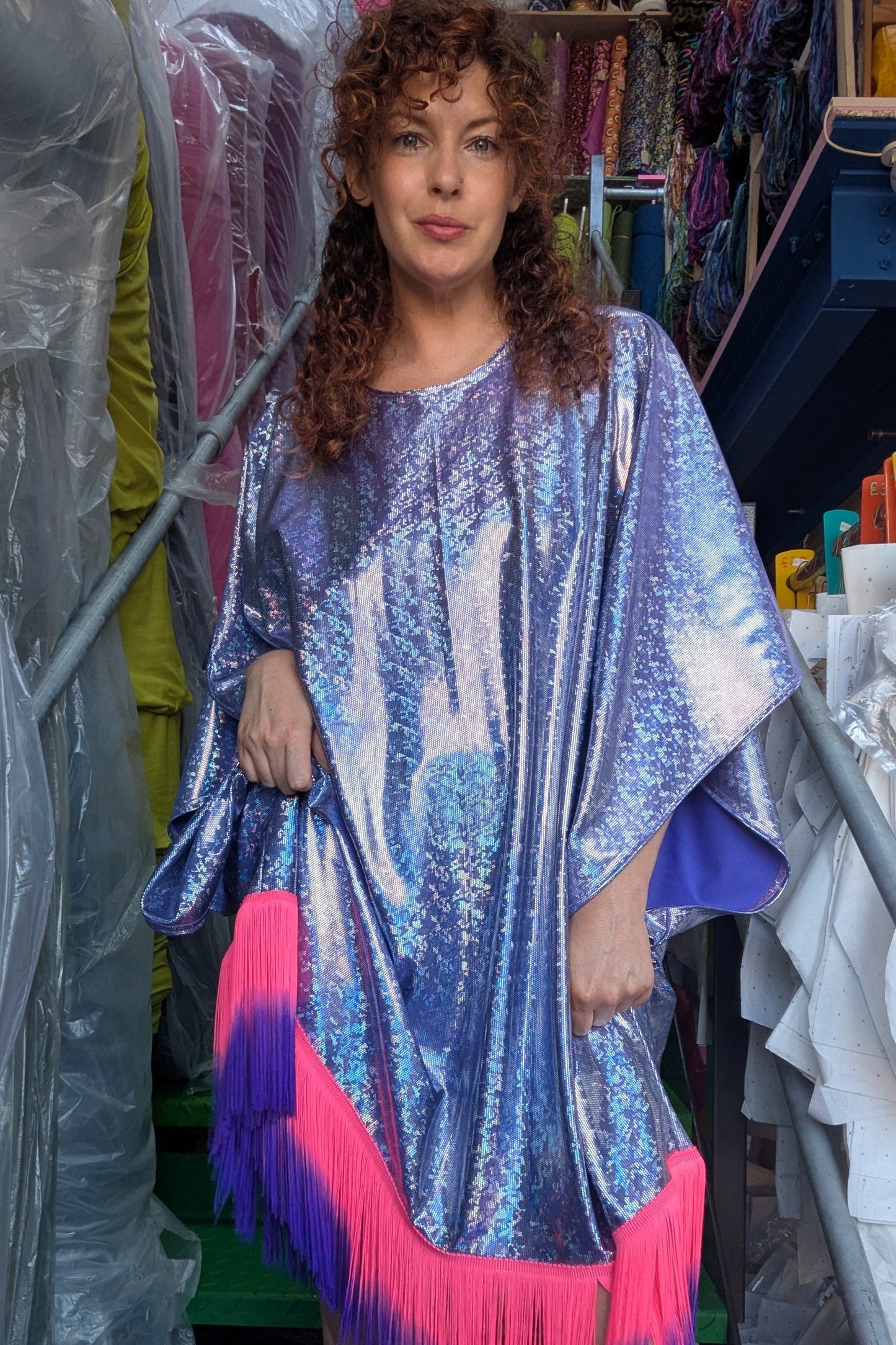 Mirrorball Shimmer Cropped Kaftan