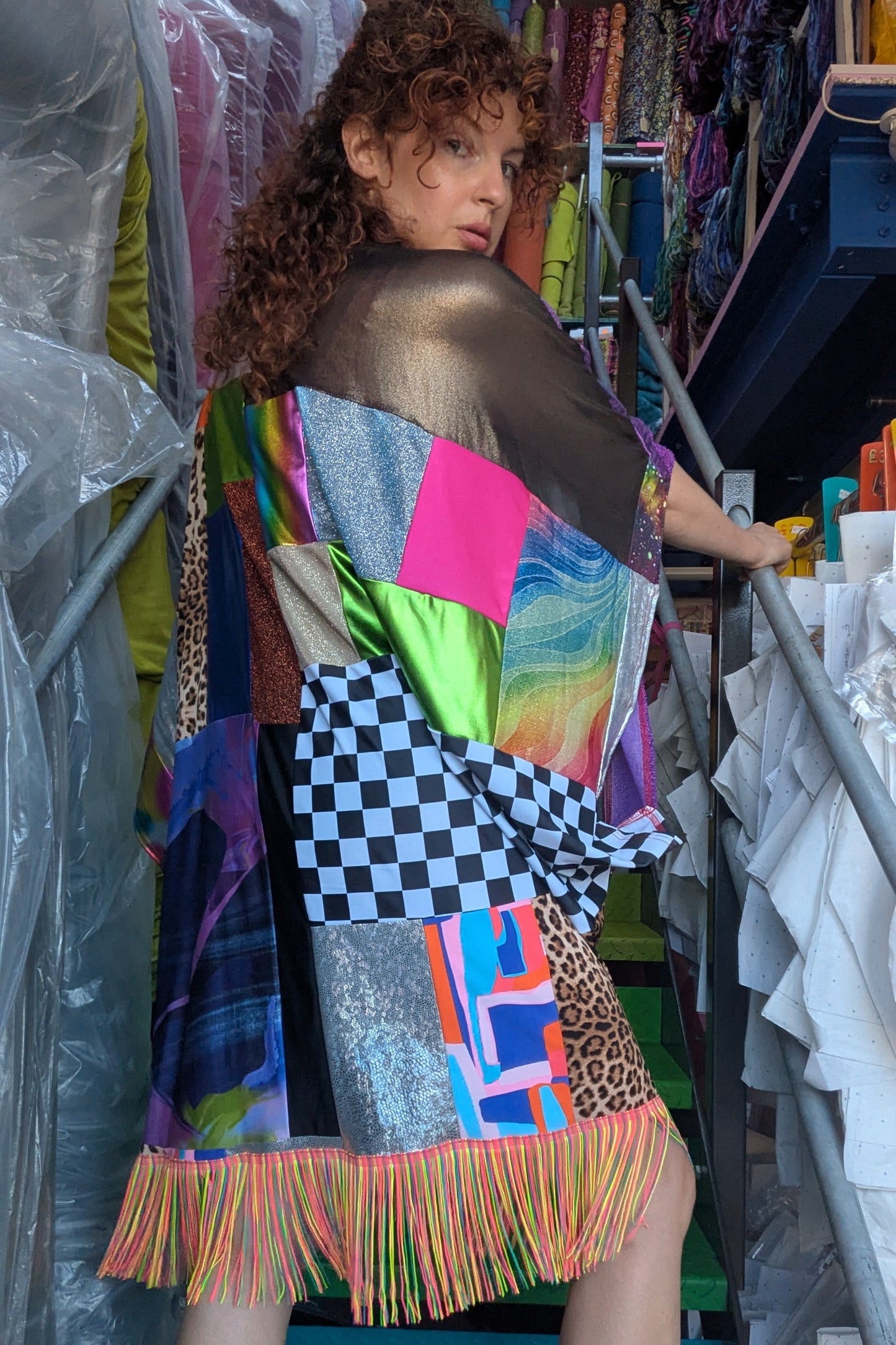Patchwork Zero Waste Cropped Kaftan
