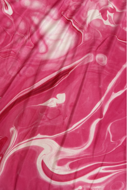 Geometric & Pink Marble Kaftan