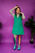 Load image into Gallery viewer, Corduroy Pinafore Dress in Emerald