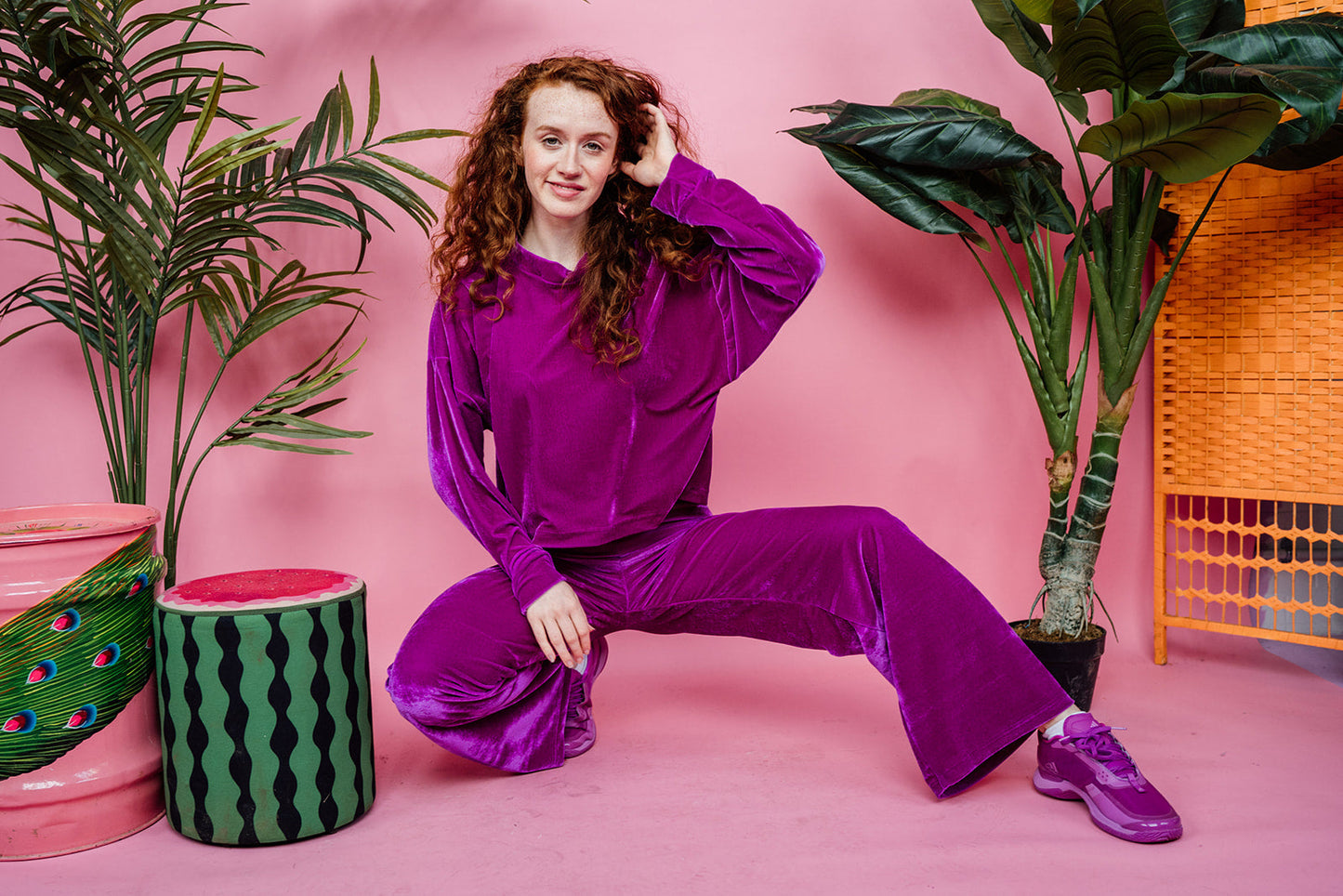Velvet Batwing Top in Orchid + 1 Colour
