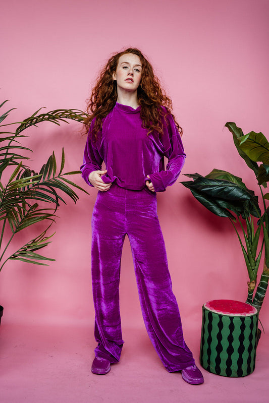 Velvet Batwing Top in Orchid + 1 Colour
