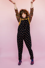 Load image into Gallery viewer, Rainbow Cord Dungarees in Black