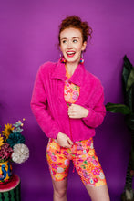 Load image into Gallery viewer, Organic Cotton Bike Shorts in Orange Crochet