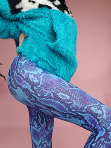 Leggings in Blue Viper Print