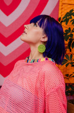 Load image into Gallery viewer, Logo Earrings in Neon Green