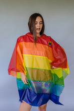 Load image into Gallery viewer, Rainbow Rain Poncho