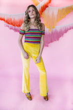 Load image into Gallery viewer, Flares- Velvet- Bright Yellow - Trouser - Megan Crook