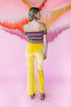 Load image into Gallery viewer, Flares- Velvet- Bright Yellow - Trouser - Megan Crook