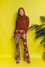 Load image into Gallery viewer, Jersey Flares in Brown Tribal Print - Trouser - Megan Crook