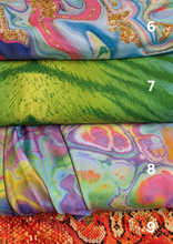 Load image into Gallery viewer, Eco Midi Split Skirt in Rainbow Amoeba