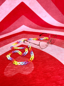 Glasses Chain in Pastel Rainbow