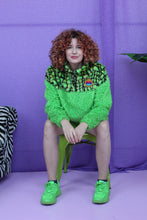 Load image into Gallery viewer, Half-Zip Pullover in Green Croc and Green Teddy