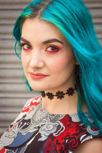 Load image into Gallery viewer, Choker Necklace in Black Daisy - Accessories - Megan Crook