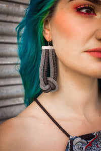 Knot Earrings in Black and Silver - Accessories - Megan Crook