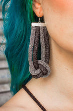 Load image into Gallery viewer, Knot Earrings in Black and Silver - Accessories - Megan Crook