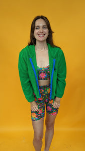 Box Jacket in Emerald Towelling
