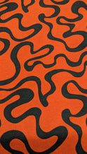 Load image into Gallery viewer, Funnel Neck Pullover in Orange Squiggle Print