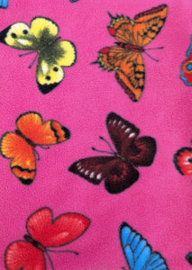 Reversible Fleece & Velvet Cowl in Butterfly Print