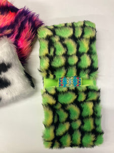 Faux Fur Headband in Snake Print