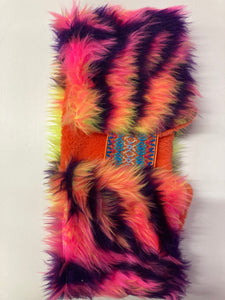 Faux Fur Headband in Carnival Tiger