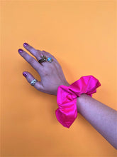 Load image into Gallery viewer, Neon Pink Lycra Scrunchie