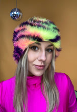 Load image into Gallery viewer, Faux Fur Headband in Carnival Tiger